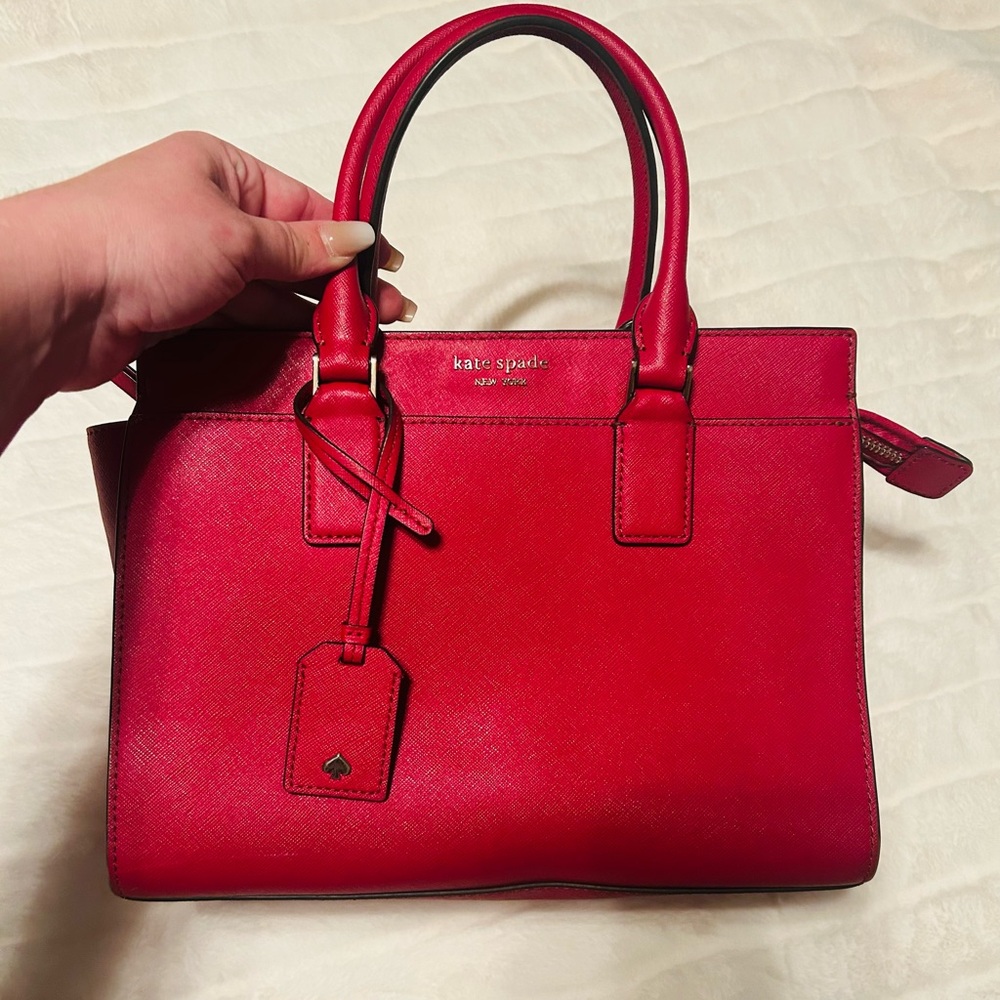 Kate Spade Red Leather Tote Bag